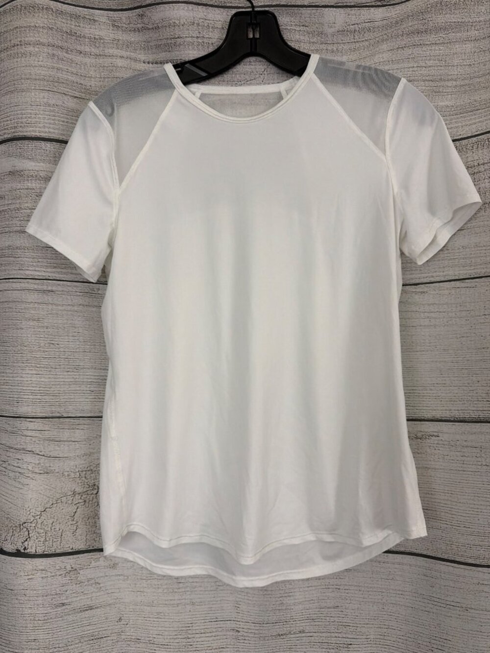 Lululemon White Sculpt Short-Sleeve Shirt